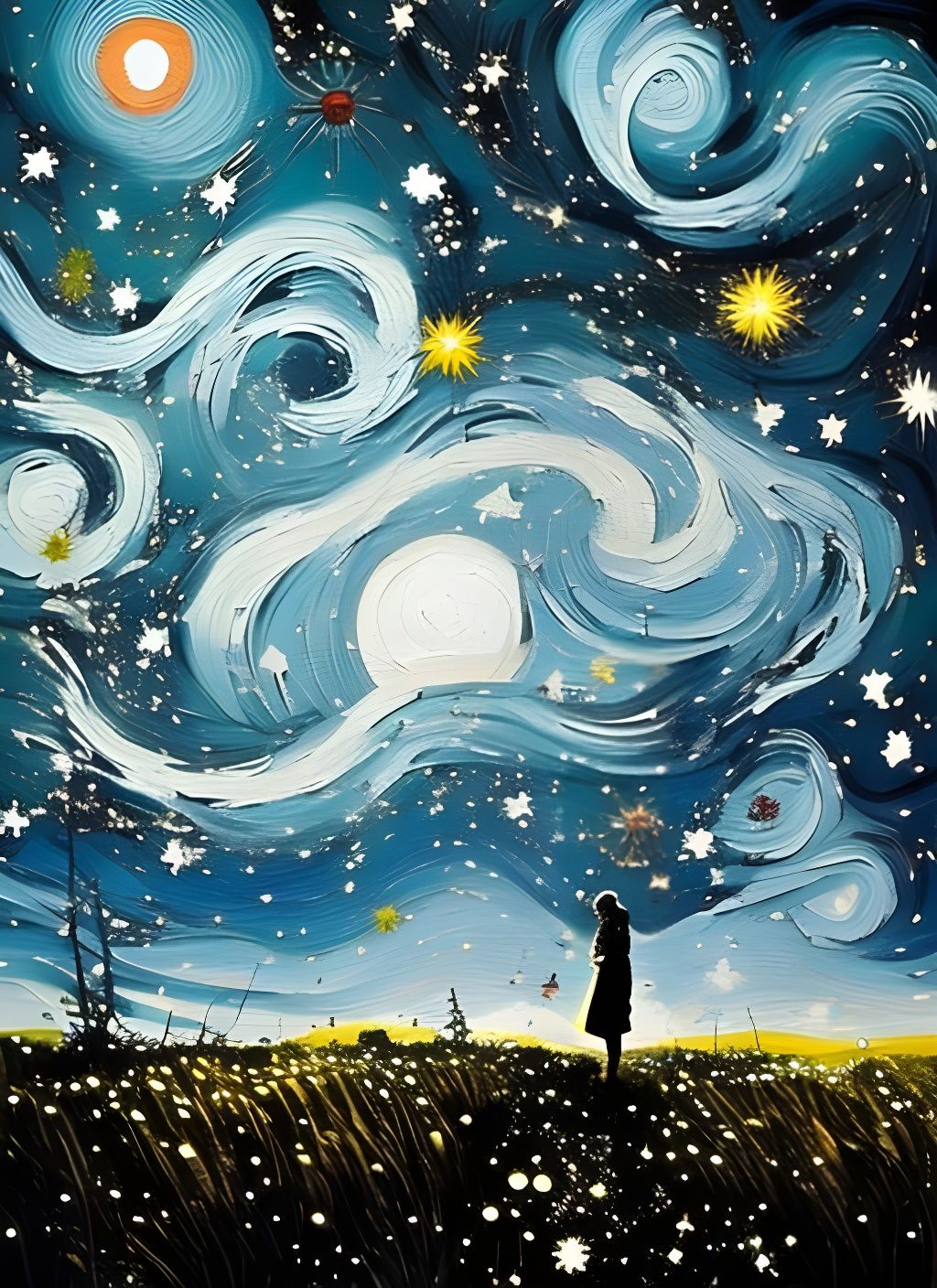 Dramatic Portrait of Woman as Oil Painting