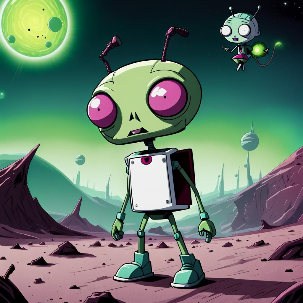 Invader Zim and Gir Explore a New Planet