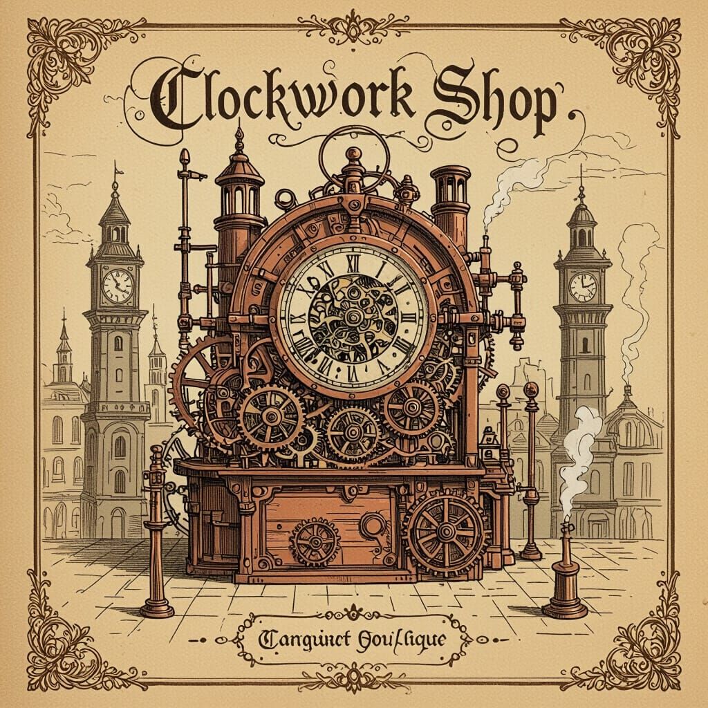 Intricate Clockwork Shop Map Design