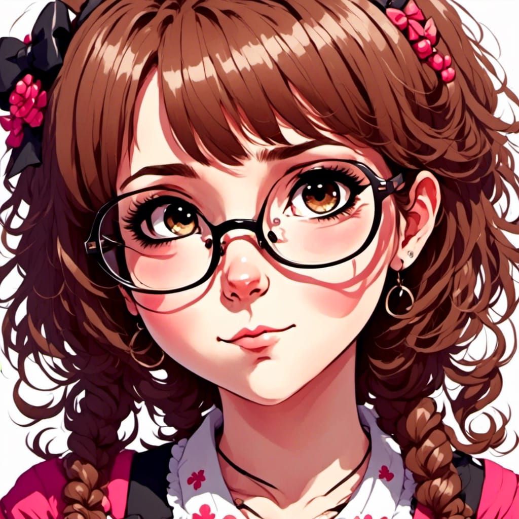 Anime Catgirl Goddess Face Close-up