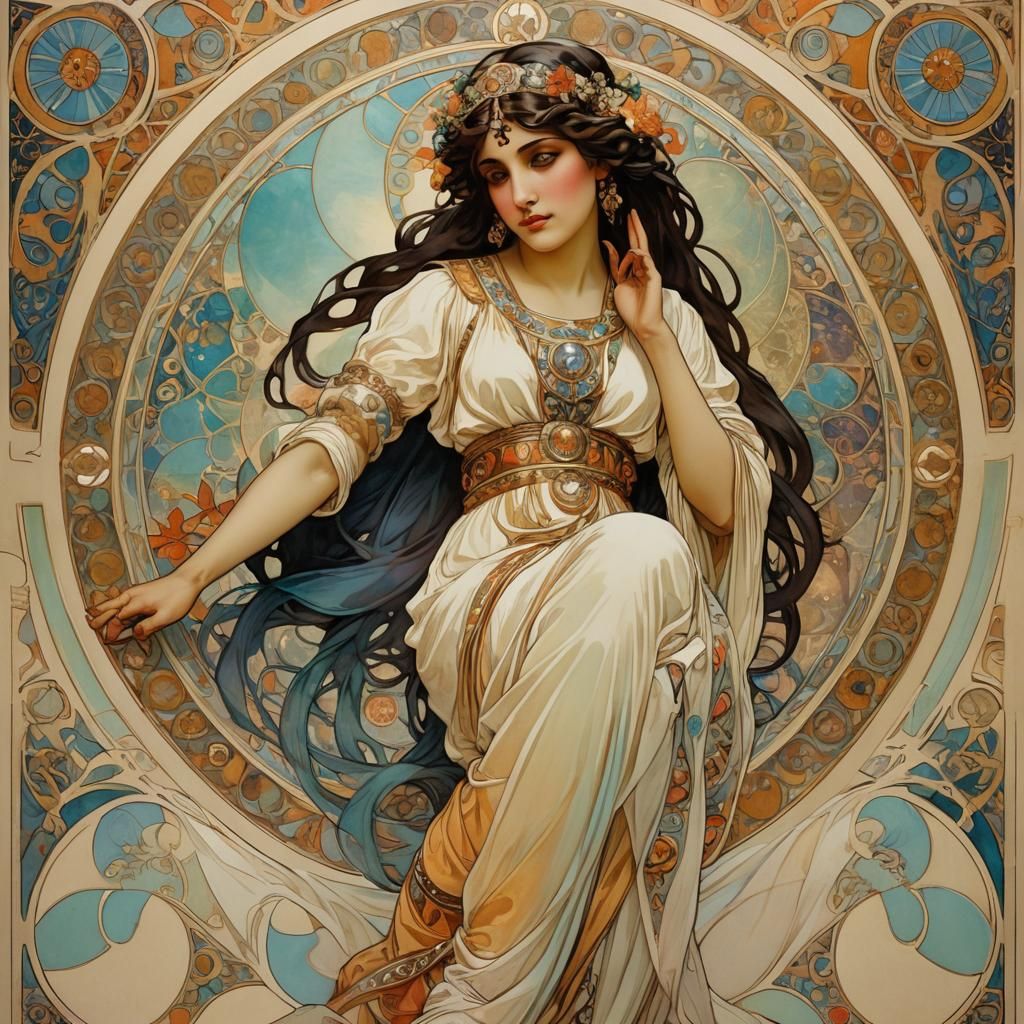 Sheherezade Portrait in Art Nouveau Style