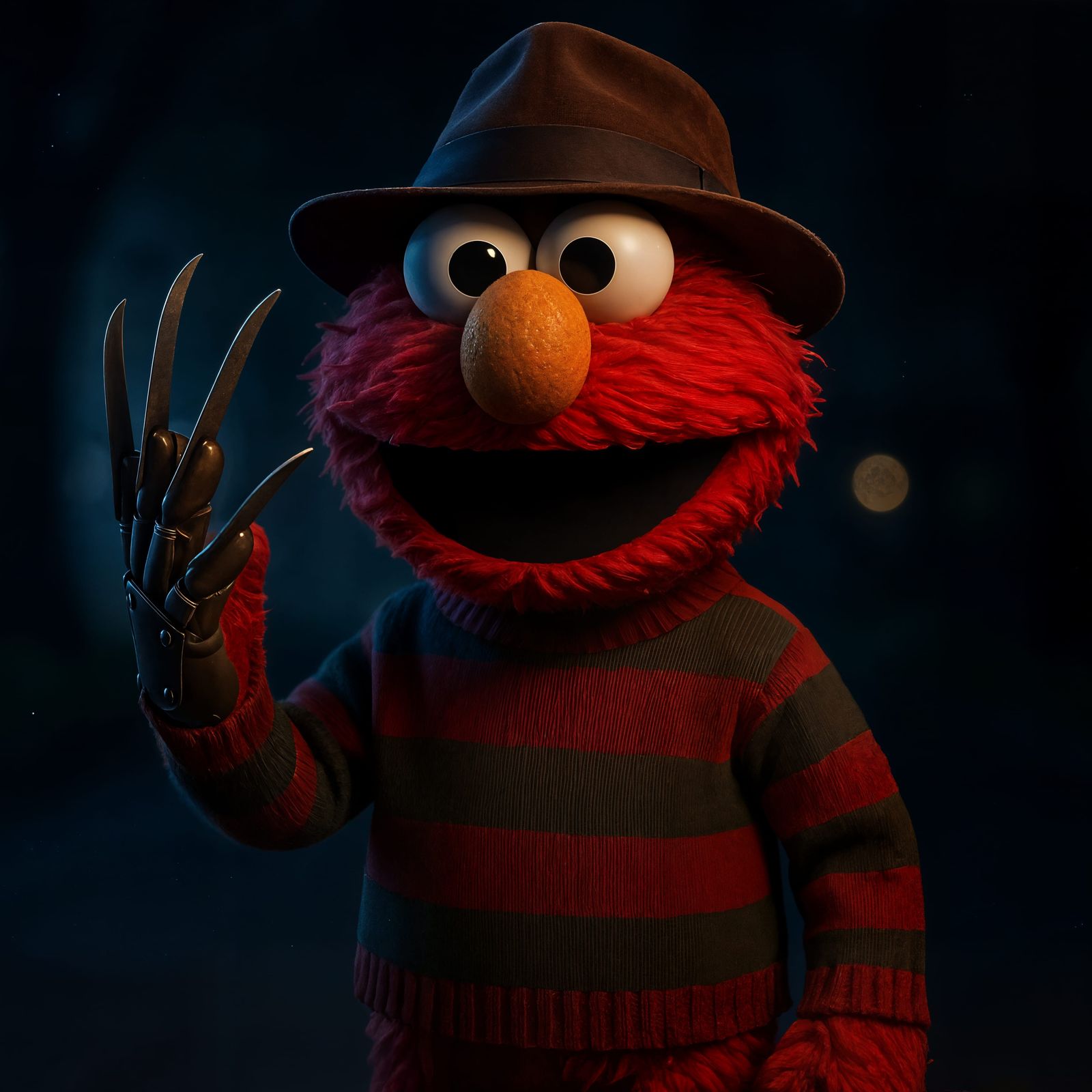 Elmo as Freddie Kreuger in Detailed CGI