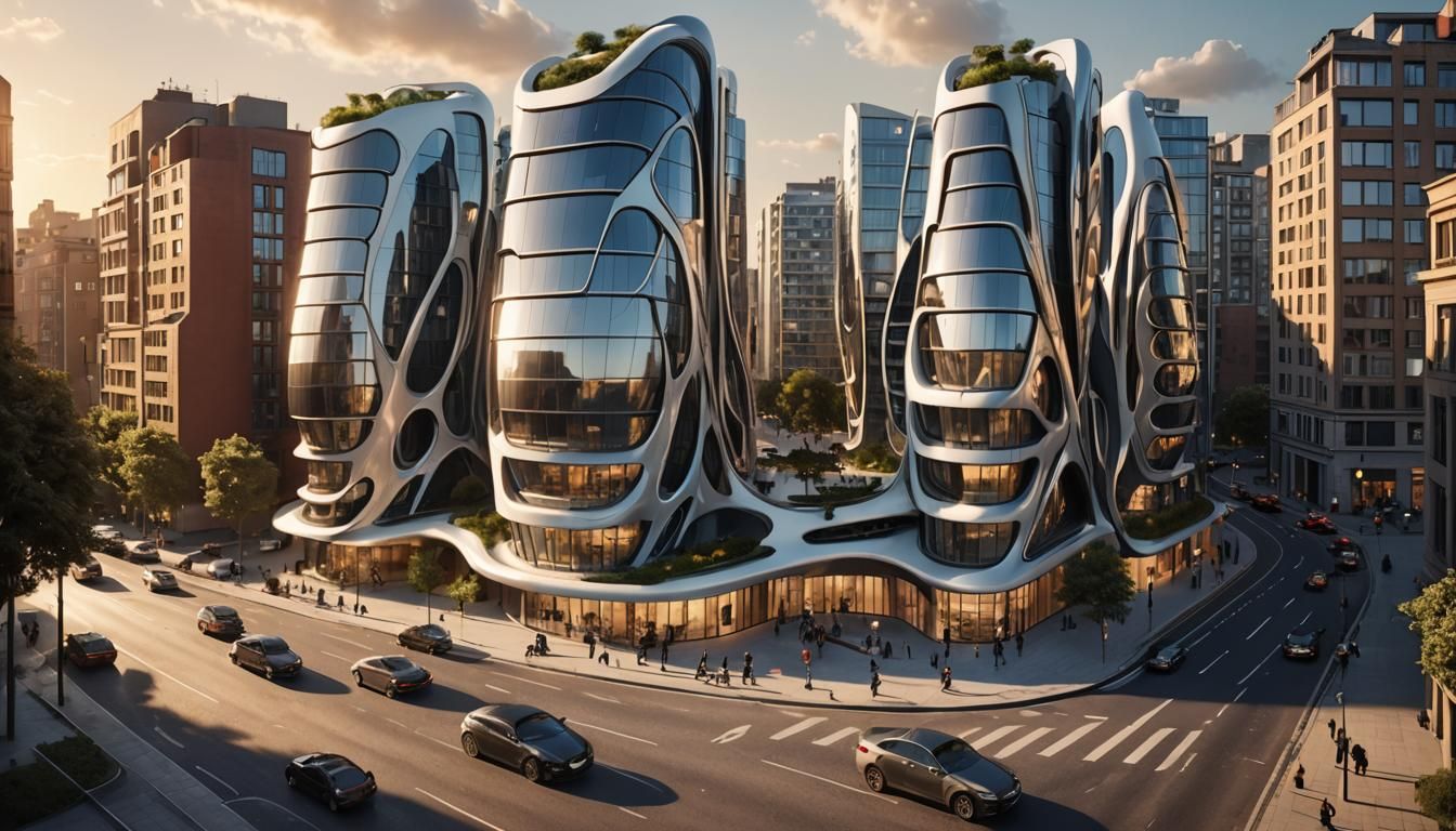 Futuristic High-Rise Architecture Inspired by Zaha Hadid