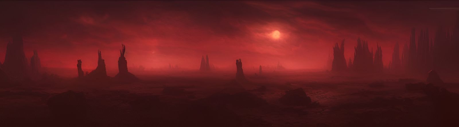Cosmic Horror Landscape Inspired by Lovecraft