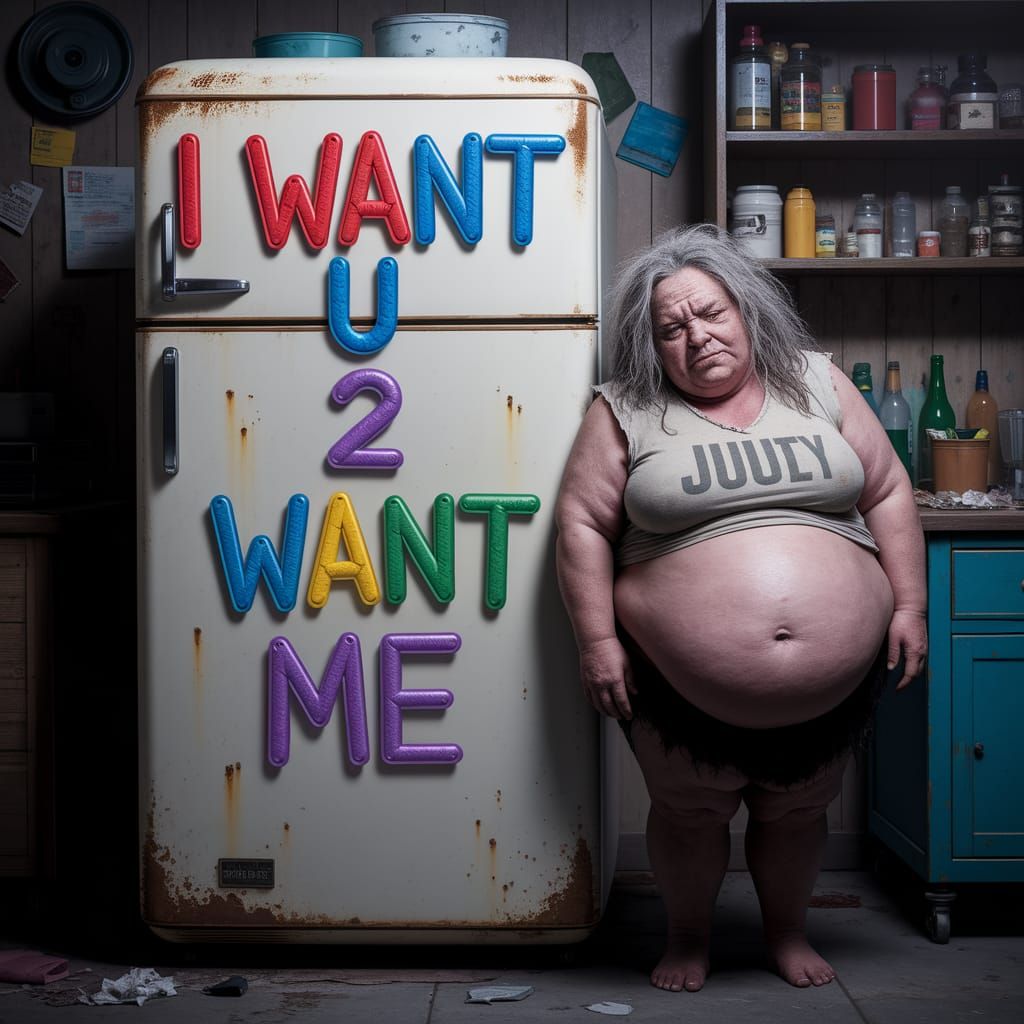 Decrepit Fridge in a Neglected Garage