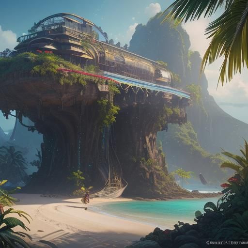 Ethereal Island Gown in Vibrant Colors