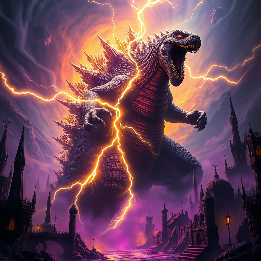 Gothic Godzilla Unleashes Dark Energy