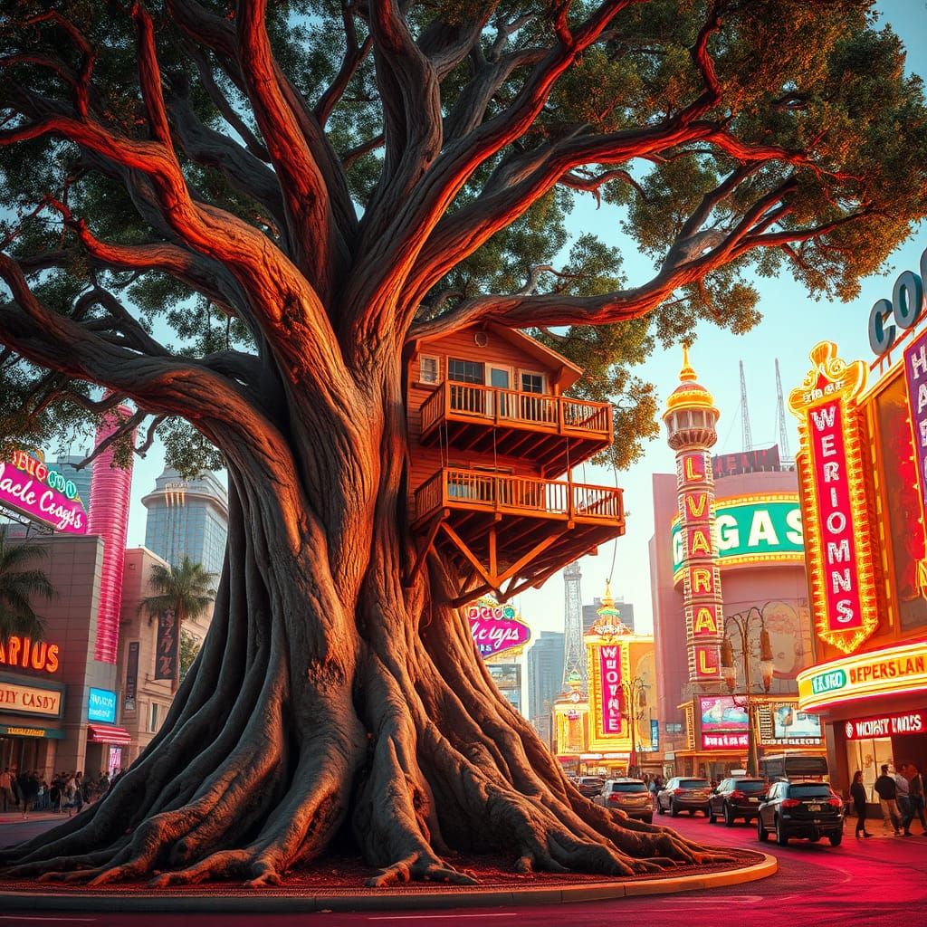Treehouse Oasis in Downtown Las Vegas, Futuristic Style