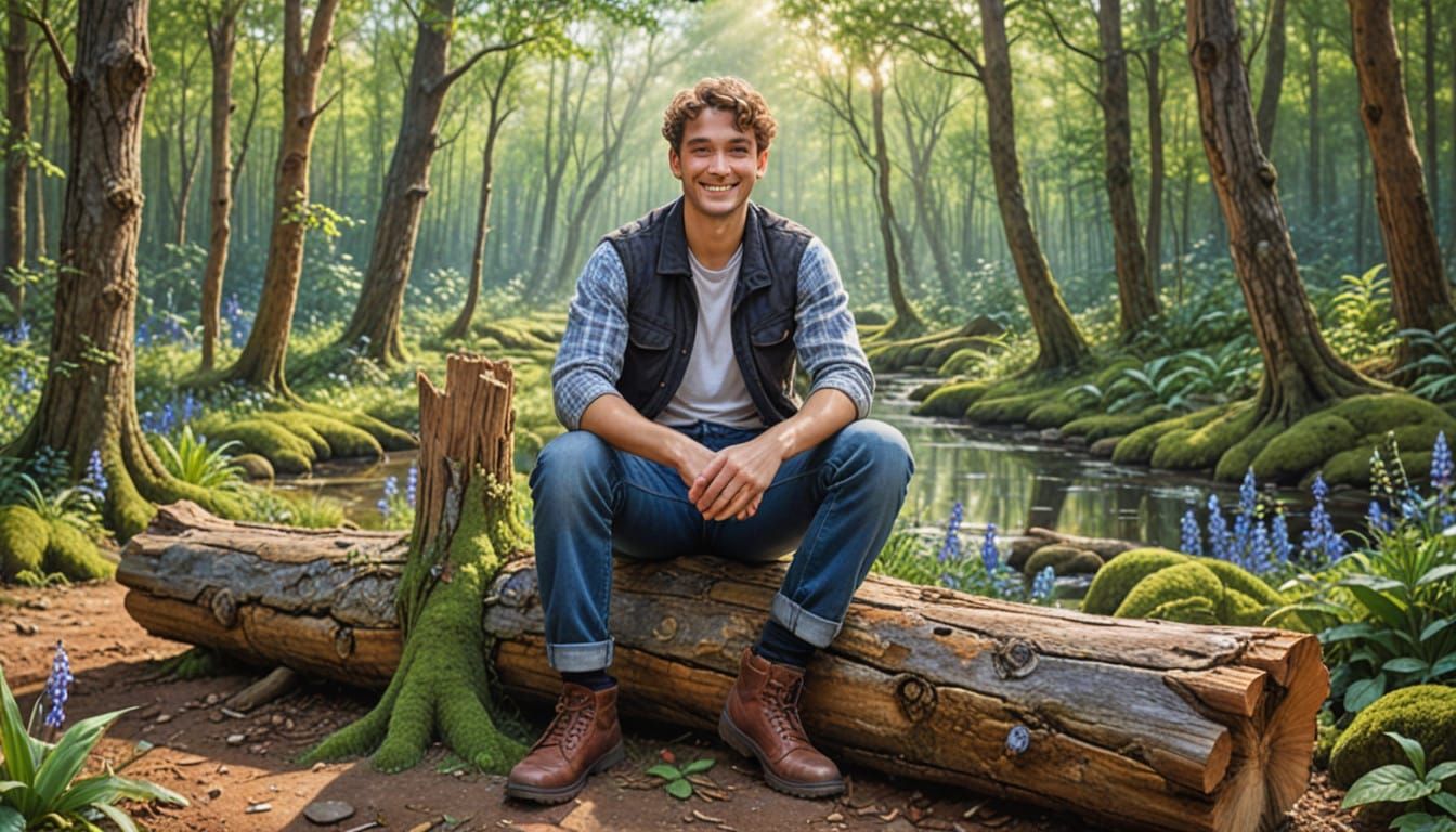 Enchanted Forest Encounter in Whimsical Style