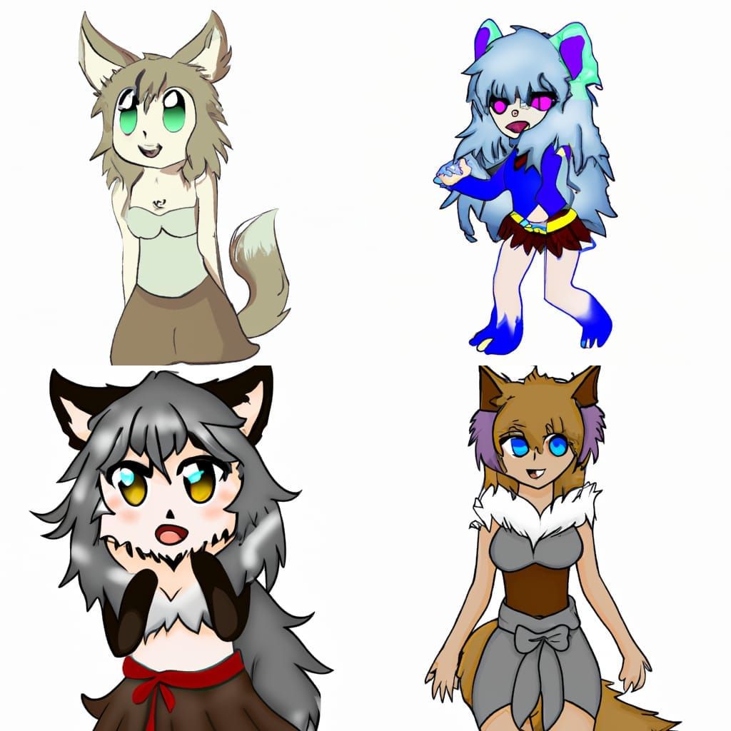 cute anime fluffy werewolf anime girl 5