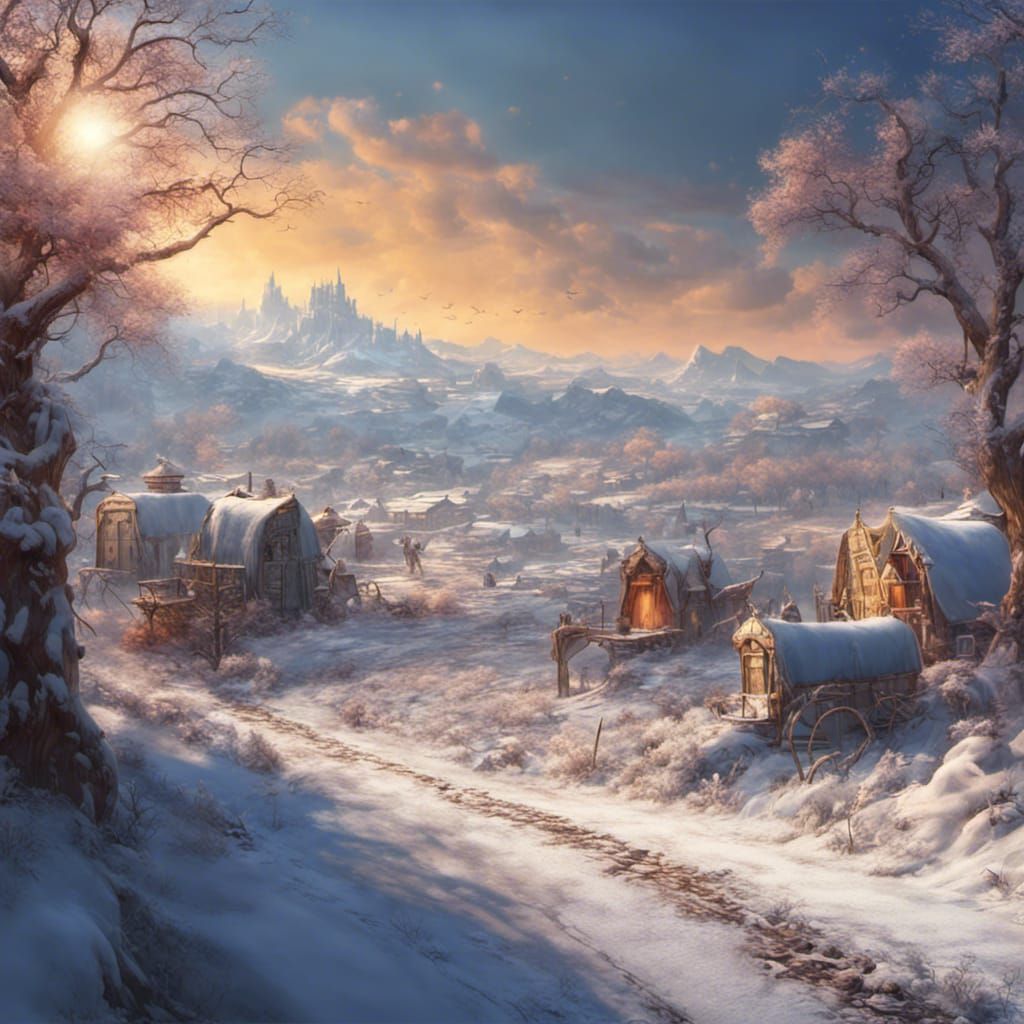 Merchant Caravan in the Snow