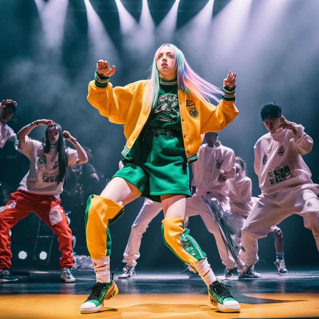 Billie Eilish Dancing on Stage