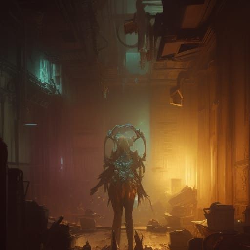 Dark Fantasy Chaos Contained: Hyperdetailed Concept Art