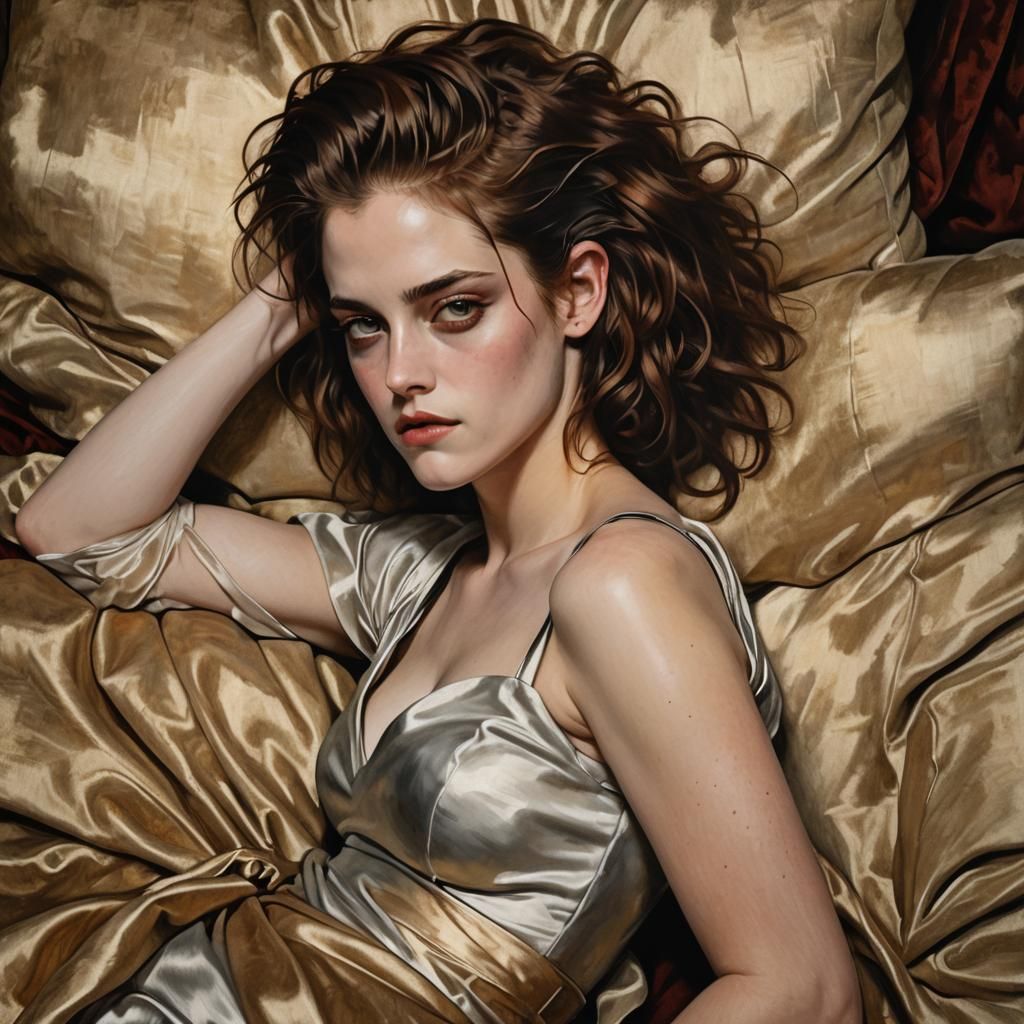 Kristen Stewart: Sensual Portrait in Velvet