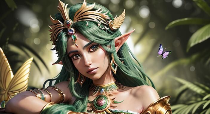 Lady Palutena: Hyperrealistic Micro Photograph in Spooky For...