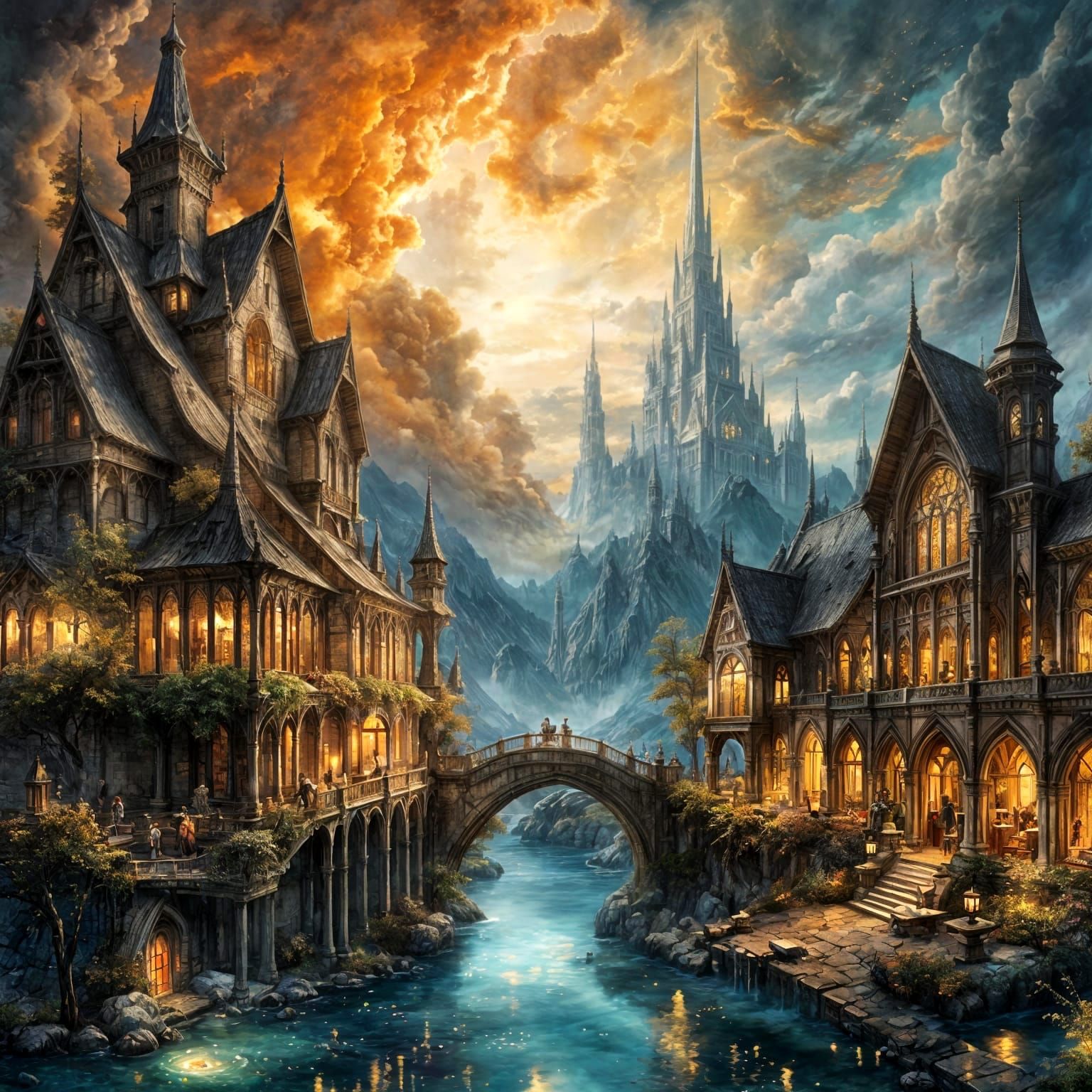 Ethereal Glass Landscape in Detailed Artistic Style