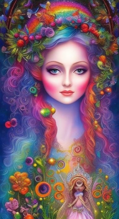 Vibrant Gnome Portrait in Fairytale Forest, 3D Render