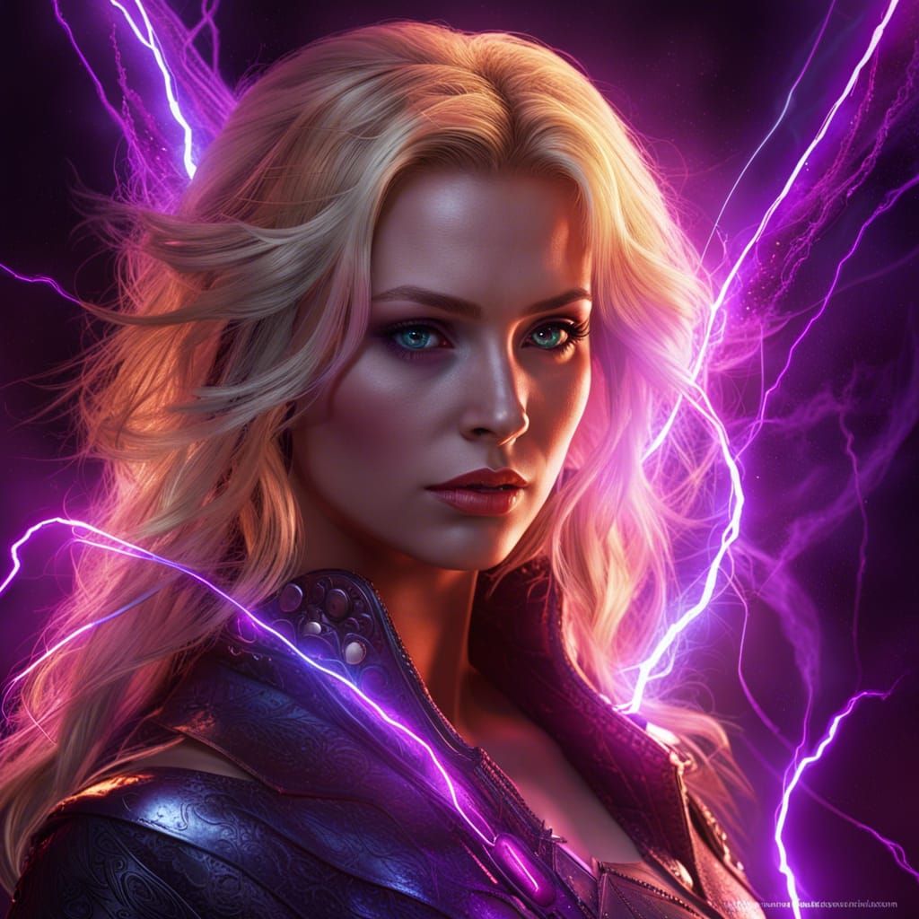 Laser Beam Eyes Portrait in Dark Fantasy Style