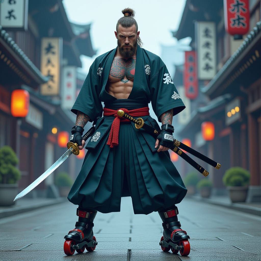 Conor McGregor Samurai Sword Cyberpunk Fusion