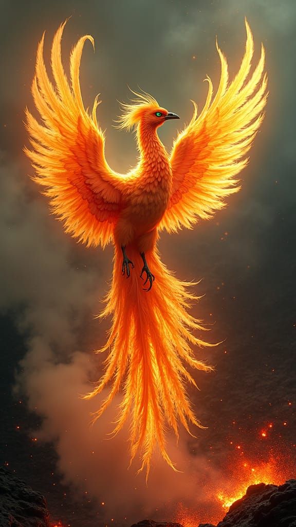 Magnificent Composite Bird of Paradise in Flight