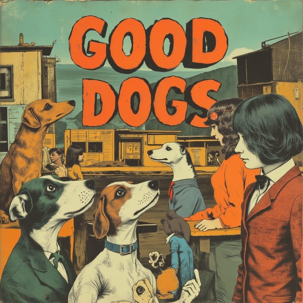 Anthropomorphic Dogs in 1980s School Classroom