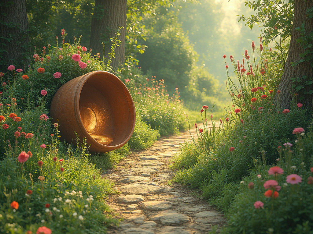 Enchanted Portal in Overturned Flower Pot