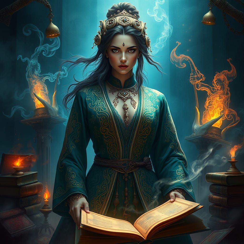 Mystical Sorceress Defies the Unknown