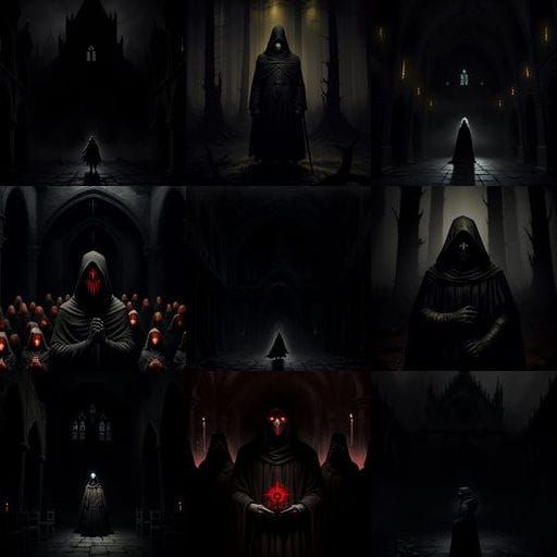 Dark Cult Unveiled in a Horror-Inspired Artwork