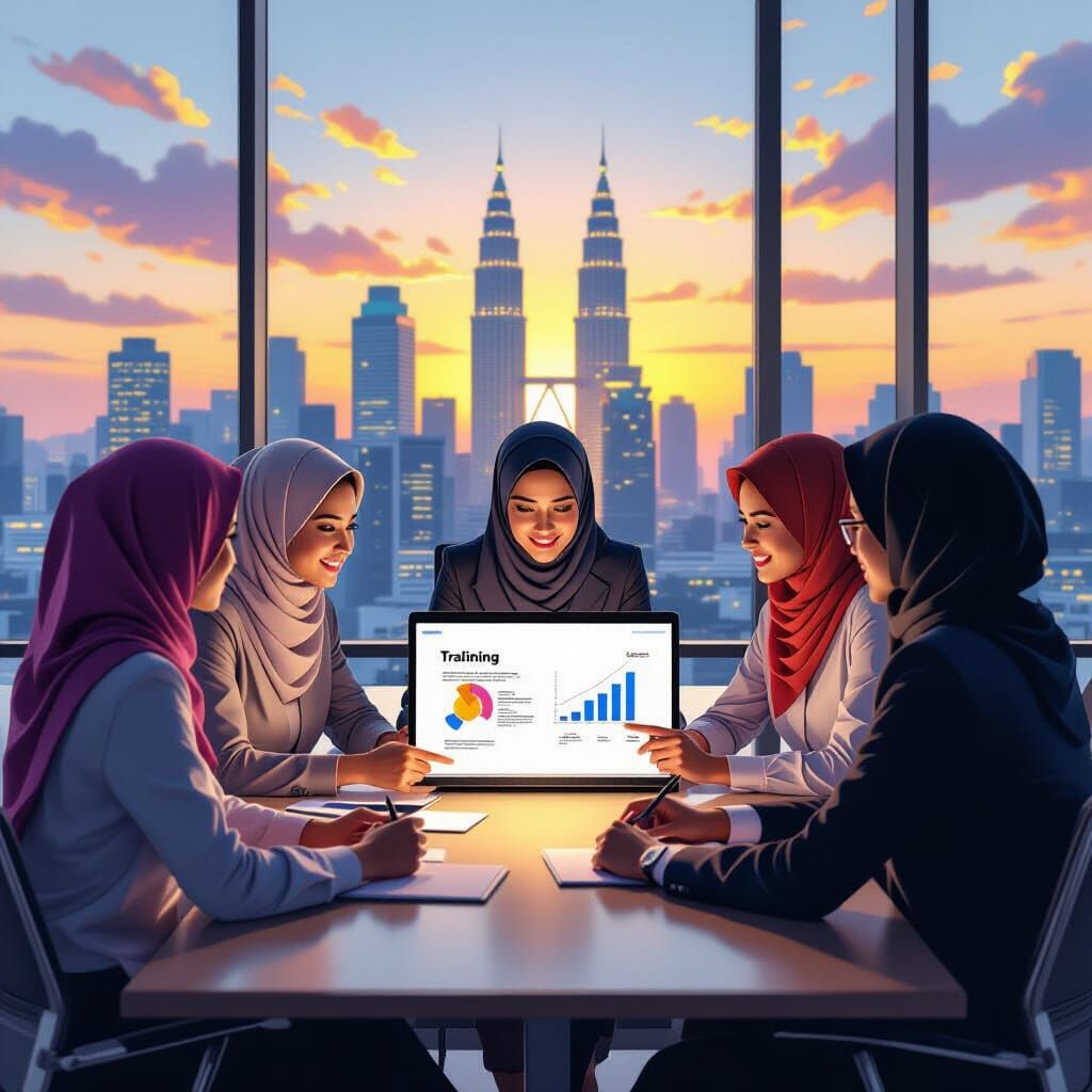 Diverse Professionals Collaborate in Modern Training Environ...