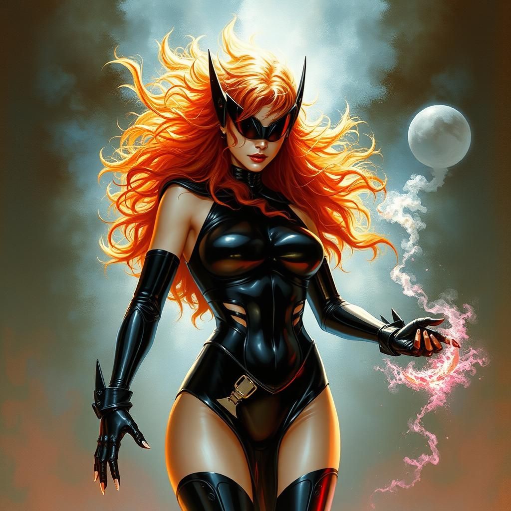 Techno Mage in Retro Sci-Fi Style