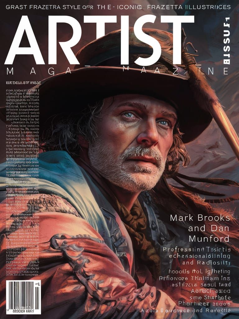 Frazetta-Style Illustration for ARTIST Magazine Cover