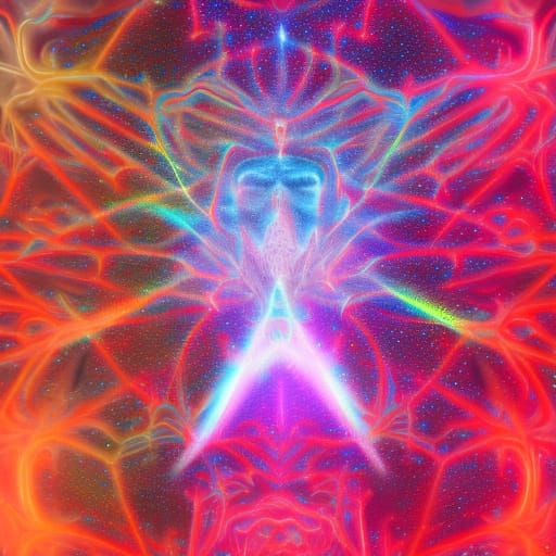 Astral Incense Stick in Pablo Amaringo Style