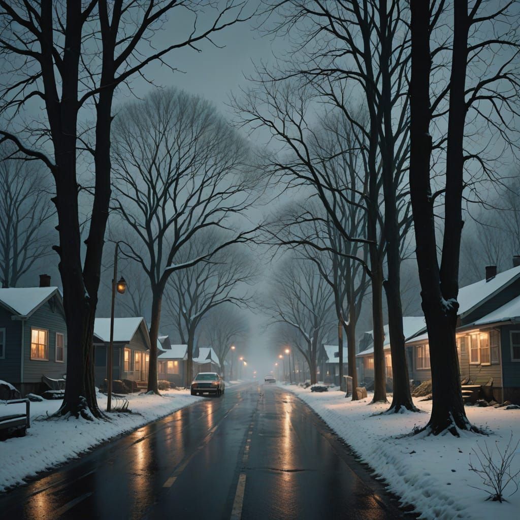 Serene Winter Wonderland on New Year's Eve