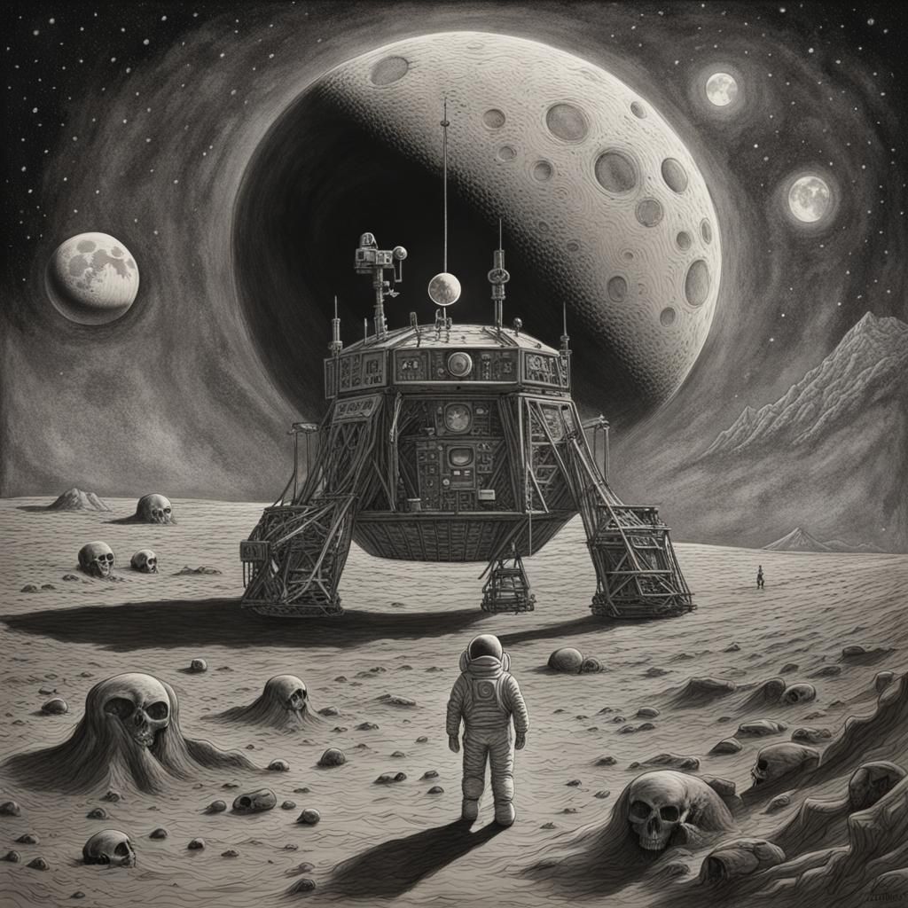 Angel of Death Watches Lunar Landing