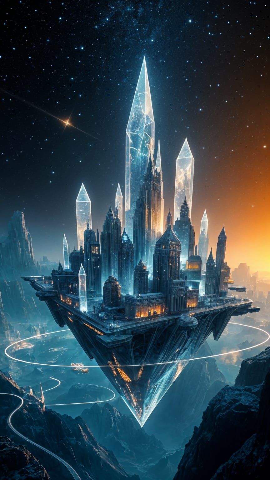 Crystal City Drifting Through the Void