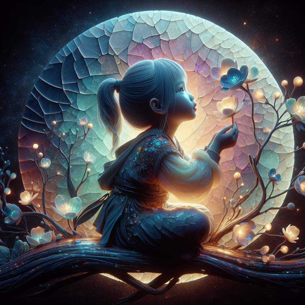 fantasy gorgeous, beautiful little girl praying and looking ...