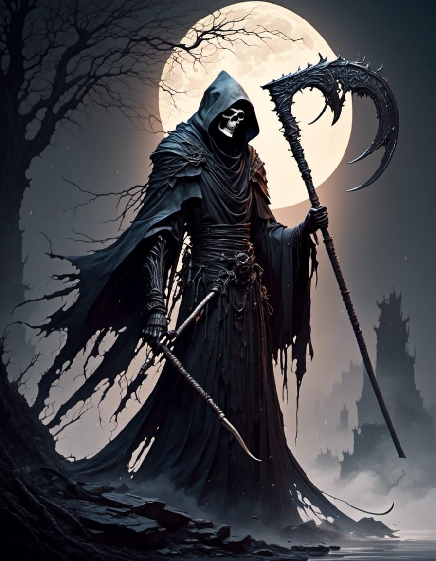 Grim Reaper as The Ferryman Concept Art