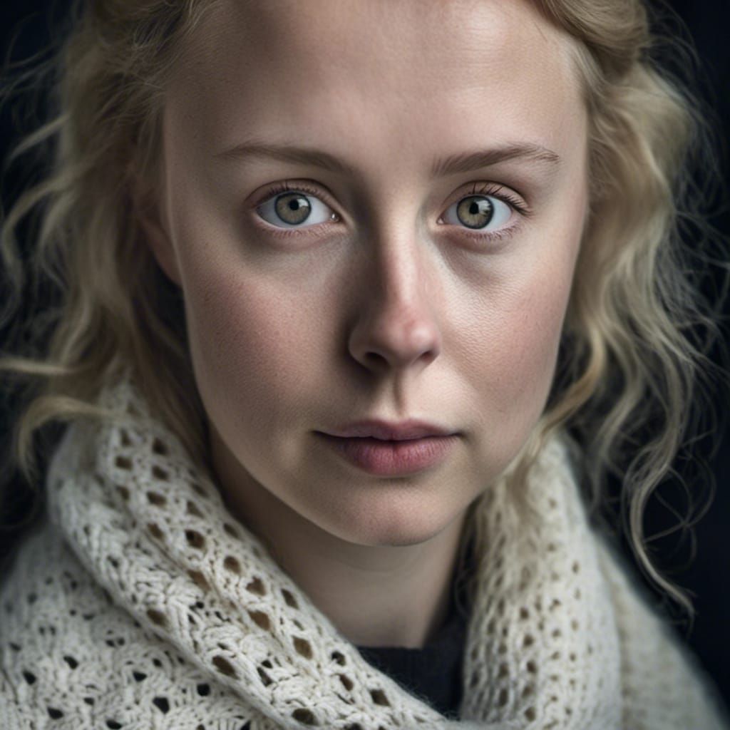 Victorian Trans Woman Portrait in Photo-Realistic Style