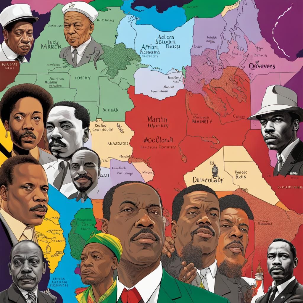 Key Figures in Black History: Surreal Line Art