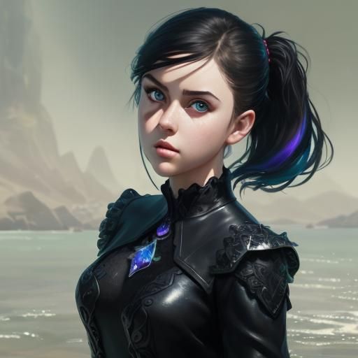 Hyperrealistic Portrait of Marnie with Crystal Eyes