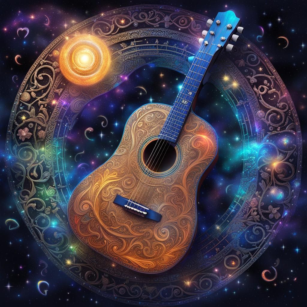 Cosmic Letter Through Guitar Sound Hole