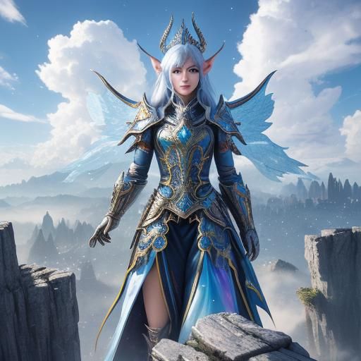 High-elf female wizard.