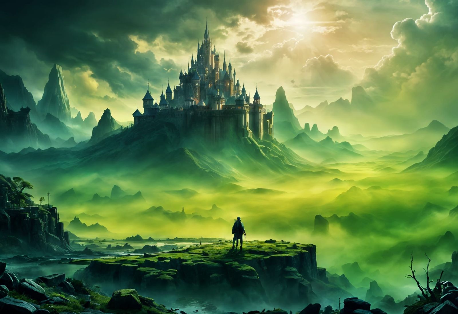 Epic Cinematic Digital Matte Painting with Dramatic Atmosphe...