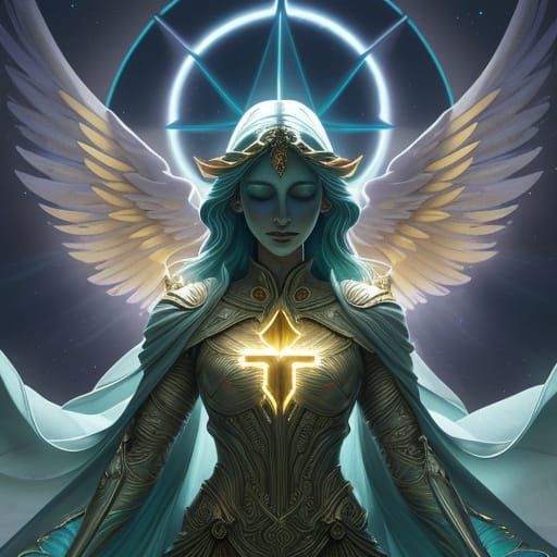 Angel of Hope in Dream Temple: Digital Matte Painting