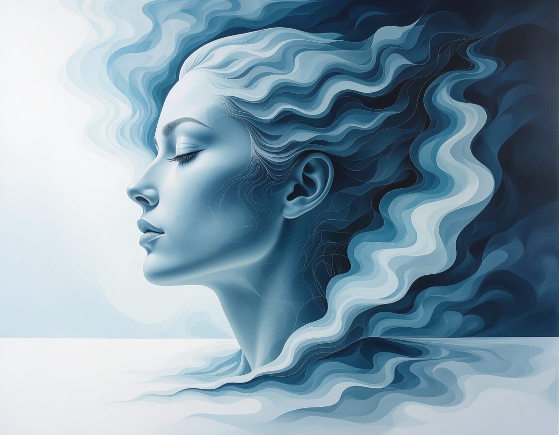 Lost in Art of Hollowness Airbrush Sculptural Rhythm