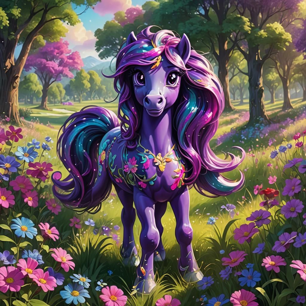 Enchanting Pony in a Magical Meadow