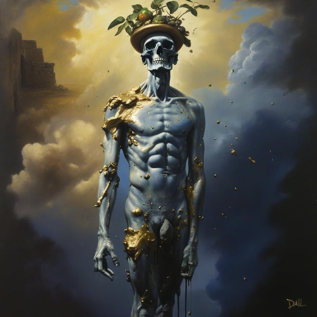 Blueberry Heart Fusion: Surreal Fantasy Art