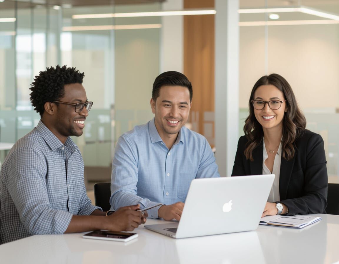 Diverse Team Collaboration in Modern Office
