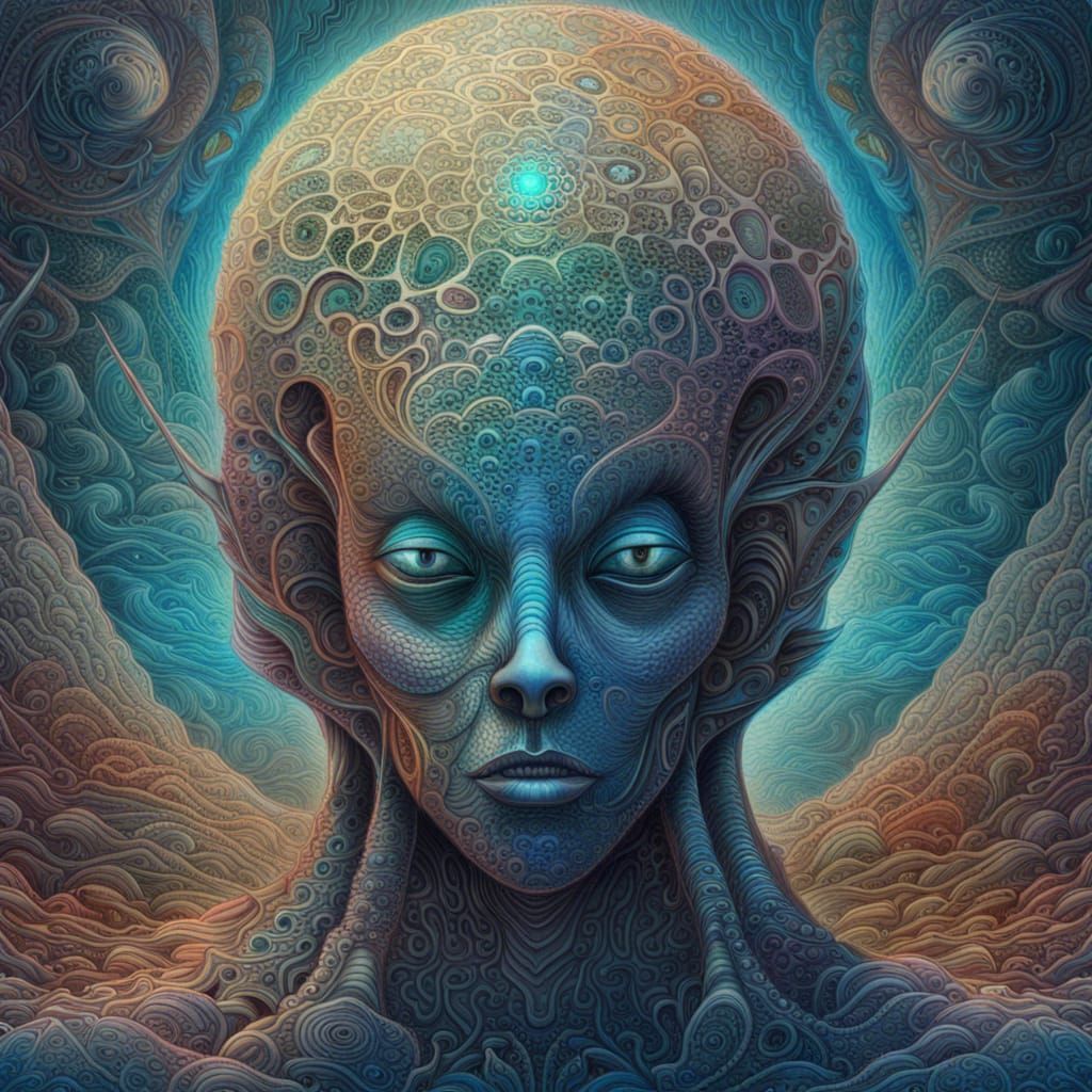 Extraterrestrial Civilizations: Beksinski-Inspired Cosmic Il...