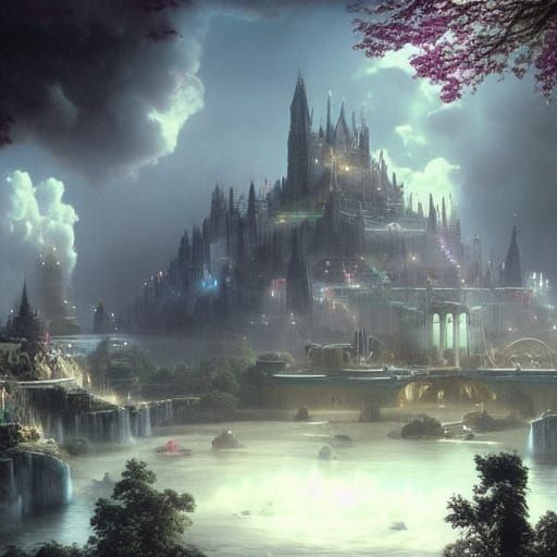 Epic Party Scene in Digital Matte Painting